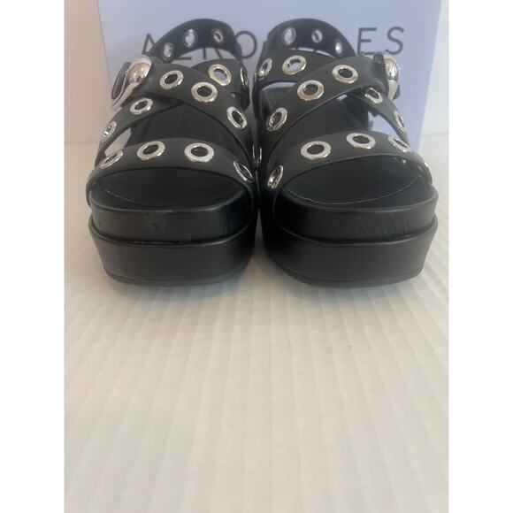 Aerosoles Cleveland Slingback
Platform Sandals Black Silver Size 7M Brand New - Picture 7 of 12